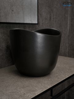 Раковина Gid N9303bg 53378 накладная черная графит 36x36x32